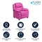 Flash Furniture Kids Recliner, 26" to 39" x 28", Upholstery Color: Pink BT-7985-KID-HOT-PINK-GG - alternate 7